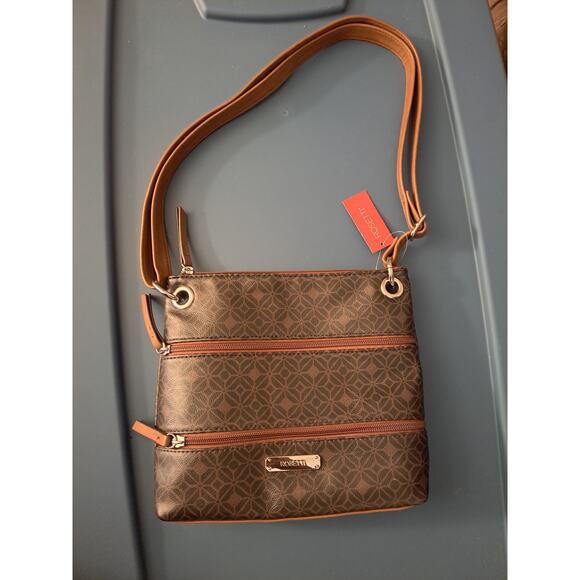 Rosetti Crossbody Bag with Double Front Zippered Pockets & Adjustable Strap - Picture 5 of 9